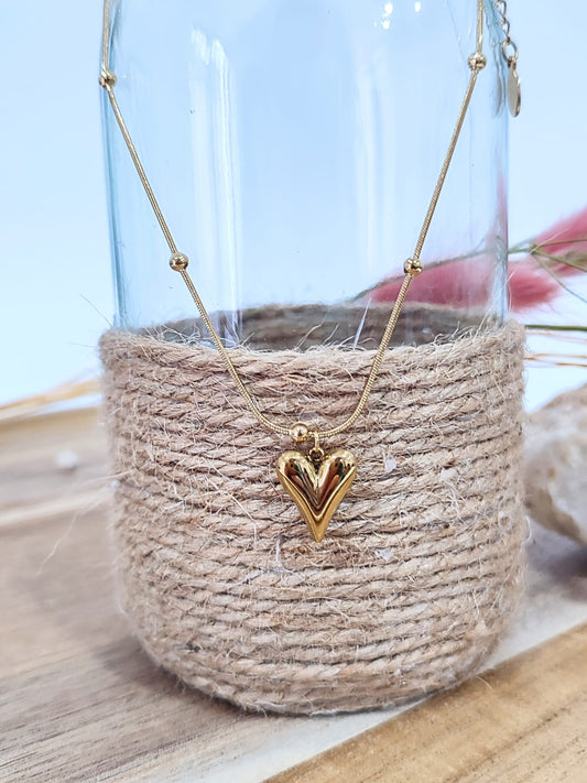 Colar em Aço inoxidável com Coração